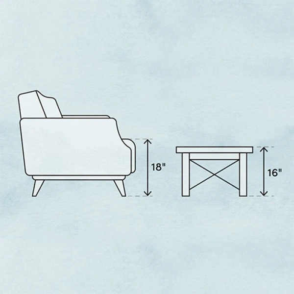 Какой высоты должен быть журнальный стол?