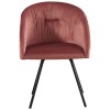 Крісло поворотне Sacramento  чорний/велюр рожевий антик - 898636 – 2