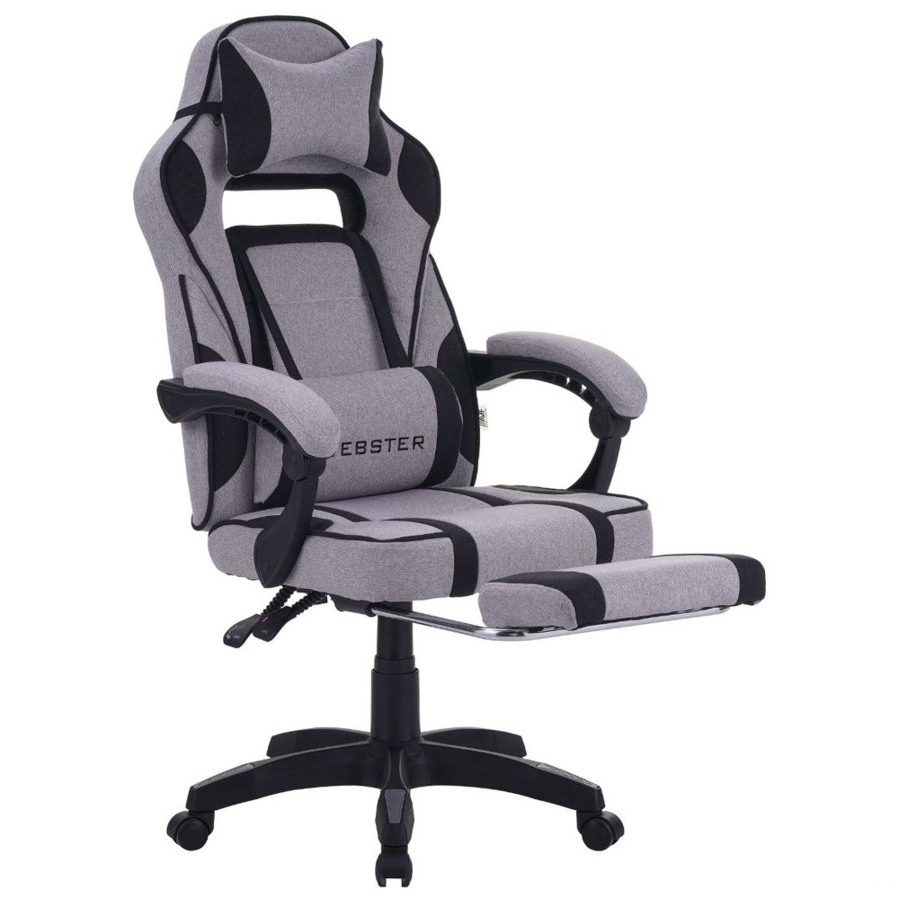 Геймерське крісло VR Racer Textile Webster сірий / чорний - 100508 – фото 7 Геймерське крісло VR Racer Textile Webster сірий / чорний - 100508 – фото 7