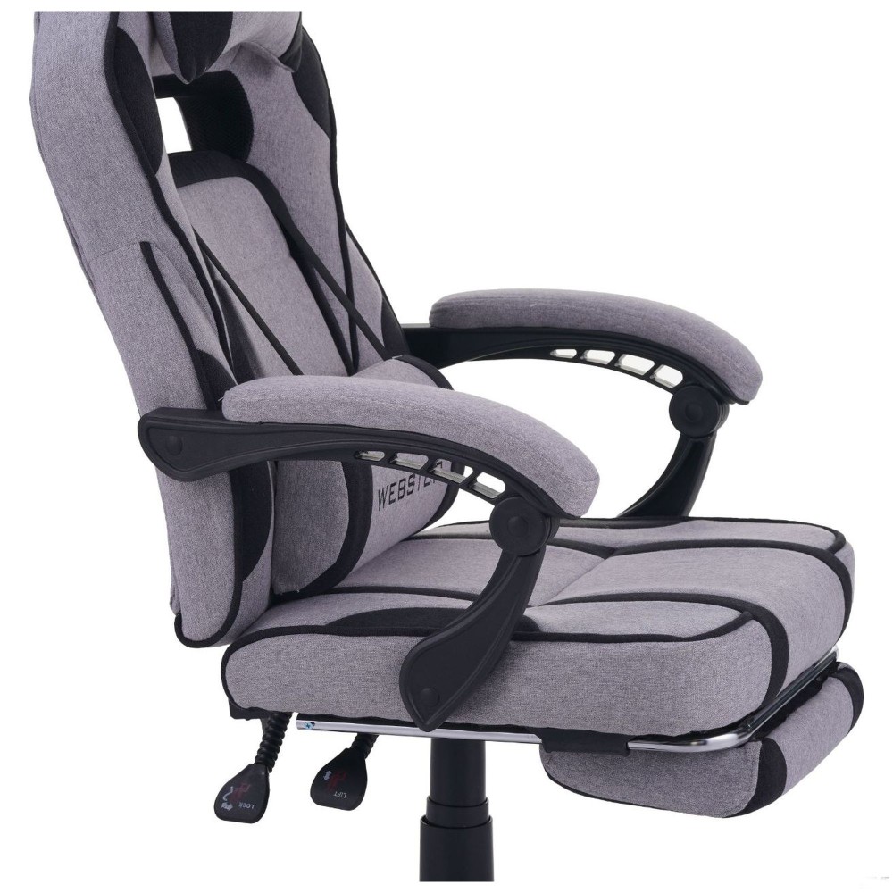 Геймерське крісло VR Racer Textile Webster сірий / чорний - 100508 – фото 9 Геймерське крісло VR Racer Textile Webster сірий / чорний - 100508 – фото 9