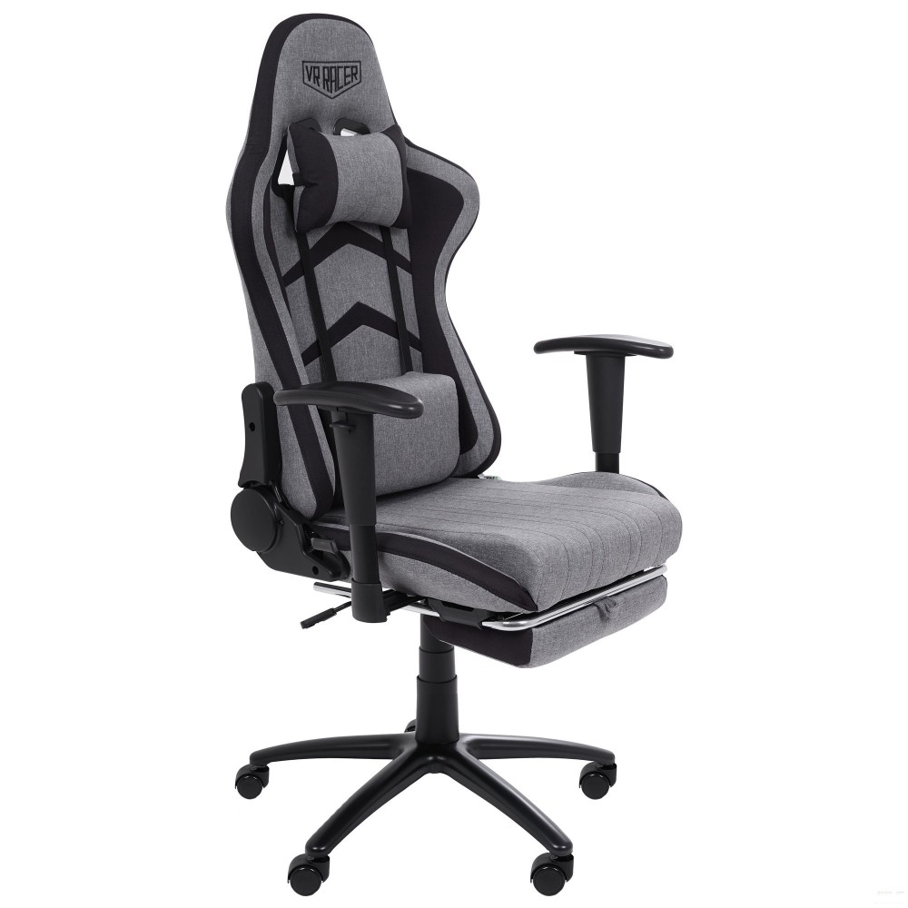 Геймерське крісло VR Racer Textile Craft сірий / чорний - 100505 – фото 1 Геймерське крісло VR Racer Textile Craft сірий / чорний - 100505 – фото 1