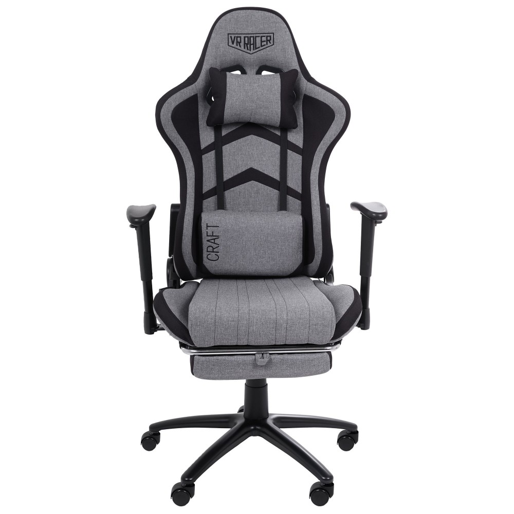 Геймерське крісло VR Racer Textile Craft сірий / чорний - 100505 – фото 2 Геймерське крісло VR Racer Textile Craft сірий / чорний - 100505 – фото 2