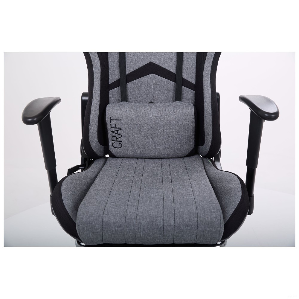 Геймерське крісло VR Racer Textile Craft сірий / чорний - 100505 – фото 6 Геймерське крісло VR Racer Textile Craft сірий / чорний - 100505 – фото 6