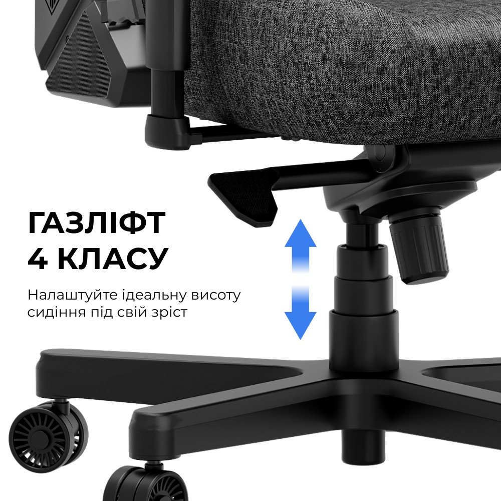 Крісло ігрове Anda Seat Kaiser 3E XL Dark Grey Fabric темно-сірий - 895936 – фото 14 Крісло ігрове Anda Seat Kaiser 3E XL Dark Grey Fabric темно-сірий - 895936 – фото 14