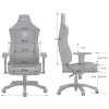 Ігрове крісло Anda Seat Novis Size L Gray Fabric  сірий - 896630 – мініатюра 7