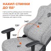 Игровое кресло Anda Seat Novis Size XL Gray Fabric  серый - 896629 – мініатюра 9