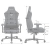 Игровое кресло Anda Seat Novis Size XL Gray Fabric  серый - 896629 – мініатюра 7