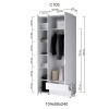 Шкаф 3-х дверный Сота С105  белый Стандарт алюминий - 501109 – 2
