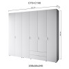 Шкаф 6-ти дверный Сота С70+С140  белый Стандарт алюминий - 101181 – 3