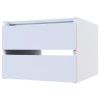 Шкаф-купе G-Caiser 220 2 ДСП / 4 части  белый / белый / вставка бетон - 899437 – мініатюра 8