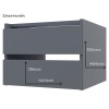 Шкаф-купе G-Caiser 220 2 ДСП / 4 части  белый / белый / вставка бетон - 899437 – мініатюра 9