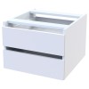 Шкаф-купе G-Caiser 220 2 ДСП / 4 части  белый / белый / вставка бетон - 899437 – мініатюра 7