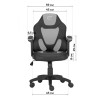 Геймерское детское кресло X-1414 текстиль  черный - 702025 – 7
