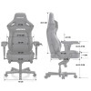 Геймерское кресло Anda Seat Kaiser 4 Size XL White Premium PVC  White - 70257 – 8