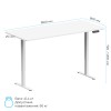 Стіл з електро регулюванням висоти Officepro ODE1880W White - 895048 – мініатюра 8