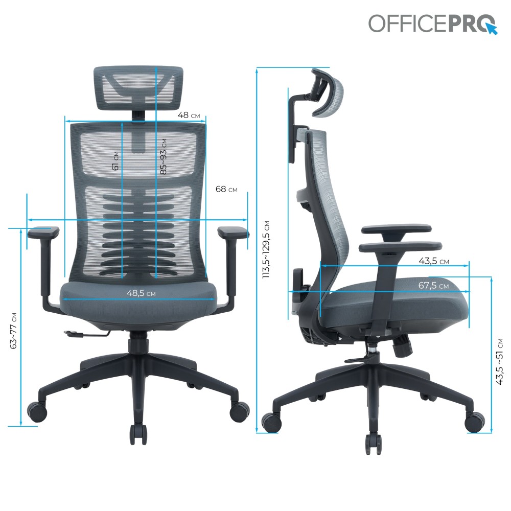 Крісло офісне Officepro Balance OC550-B-DG-DG Black/Grey - 896387 – фото 14 Крісло офісне Officepro Balance OC550-B-DG-DG Black/Grey - 896387 – фото 14