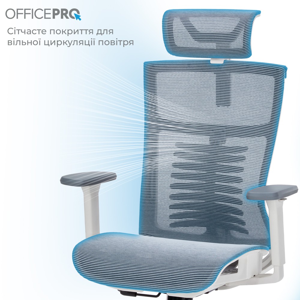 Крісло офісне Officepro Balance OC620-W-DG-DG White/Dark Gray - 896160 – фото 7 Крісло офісне Officepro Balance OC620-W-DG-DG White/Dark Gray - 896160 – фото 7