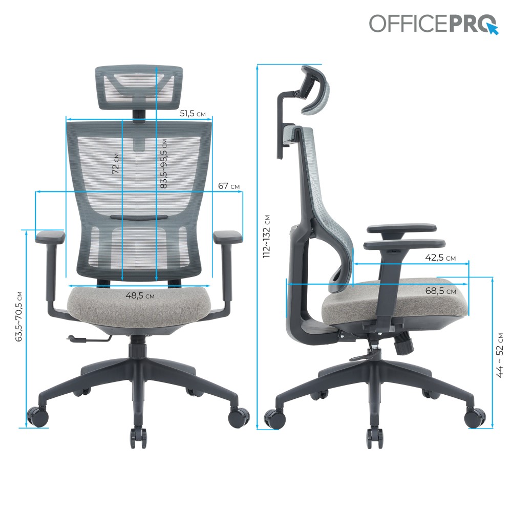 Крісло офісне Officepro Elegant OC600-B-DG-DG Black/Dark Gray - 896172 – фото 15 Крісло офісне Officepro Elegant OC600-B-DG-DG Black/Dark Gray - 896172 – фото 15