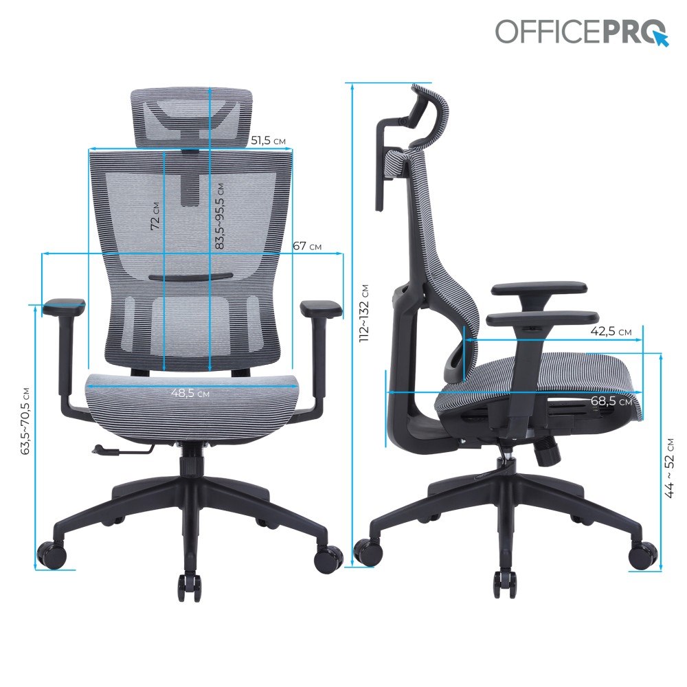 Крісло офісне Officepro Elegant OC660-B-DG-DG Black/Dark Gray - 896157 – фото 14 Крісло офісне Officepro Elegant OC660-B-DG-DG Black/Dark Gray - 896157 – фото 14