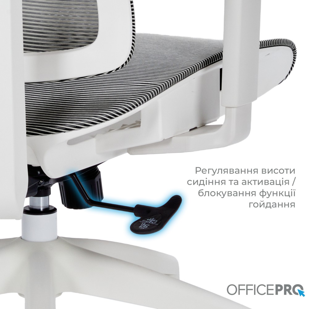 Крісло офісне Officepro Elegant OC660-W-DG-DG White/Dark Gray - 896154 – фото 12 Крісло офісне Officepro Elegant OC660-W-DG-DG White/Dark Gray - 896154 – фото 12