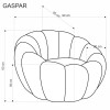 Крісло для відпочинку Gaspar  кремовий - 897042 – мініатюра 12