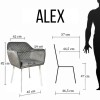 Кресло Alex  черный без поворотного механизма Jasmine 02 - 114830 – 2