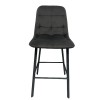 Полубарный стул Hiko  черный без поворотного механизма Jasmine 02 - 801004 – 2