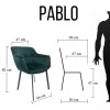 Кресло Pablo  золото без поворотного механизма Jasmine 02 - 800968 – 2