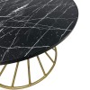 Журнальний стіл Spiral  МДФ білий мармур матовий чорний d-500 - 701987 – 6