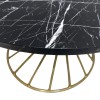 Журнальный стол Spiral  МДФ белый мрамор матовый черный d-500 - 701987 – 7