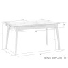 Стол Berlin Ceramic 140-180  белый - 897024 – мініатюра 8