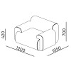 Крісло Sigga m1 20201 - 897382 – мініатюра 2