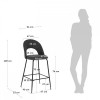 Барний стілець Mahalia сірий - 123360 – мініатюра 3