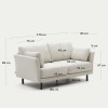 Диван 2-місний Gilma 170 см бежевий натуральний - 898248 – мініатюра 2