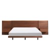 Ліжко з двома тумбами Norlen горіх 160х200 - 895099 – мініатюра 1
