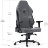 Геймерське крісло Cyberlux Ares   сірий - 100558 – мініатюра 6