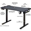 Стіл з електрорегулюванням висоти PowerDesk Carbon RGB  чорний - 100552 – мініатюра 3