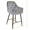 Напівбарний стілець Nora gold  оксамит пурпур - 898809 – 2