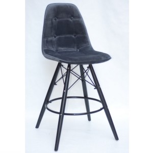 Полубарный стул Eames soft black - 123279