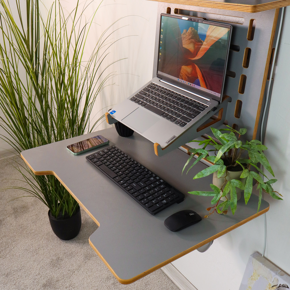 Стіл навісний Coworking area сірий - 800668 – фото 8 Стіл навісний Coworking area сірий - 800668 – фото 8