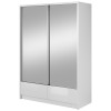Шафа-купе з подвійним дзеркалом і шухлядами Aria II 150 білий / білий глянець - 898479 – мініатюра 1