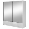 Шафа-купе з подвійним дзеркалом і шухлядами Aria II 200 білий / білий глянець - 898477 – мініатюра 1