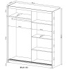 Шафа-купе з дзеркалом Maja II 180 білий без ящиків - 898475 – мініатюра 2