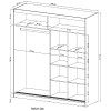 Шафа-купе з дзеркалом Maja VI 200 білий без ящиків - 898460 – мініатюра 2