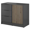 Комод Nelly 2D  графіт / артизан ламелі - 898402 – мініатюра 1