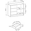 Комод Nelly 2D  графіт / артизан ламелі - 898402 – мініатюра 4