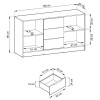 Комод Nelly 3D  графіт / артизан ламелі - 898403 – мініатюра 4