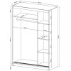 Шкаф-купе Wiki 150 белый без ящиков - 898379 – мініатюра 2