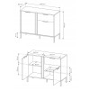 Комод Clars 2DS/104  антрацит - 899561 – мініатюра 6