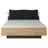 Кровать Eco 160 черный + дуб без ламелей под матрас без подсветки - 899566 – мініатюра 1